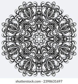 vector mandala template for page decoration card adult coloring book.