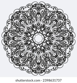 vector mandala template for page decoration card adult coloring book.