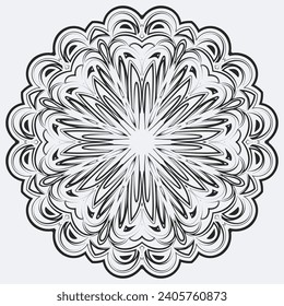 vector mandala template for page decoration card adult coloring book.