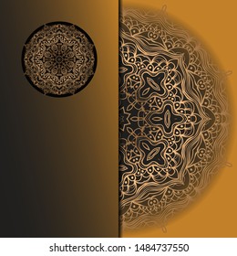 Vector Mandala template pattern on color background for card, poster, flyer, invitation etc.