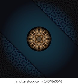 Vector Mandala template pattern on color background for card, poster, flyer, invitation etc.