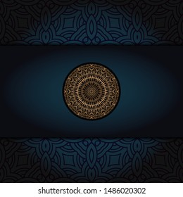 Vector Mandala template pattern on color background for card, poster, flyer, invitation etc.