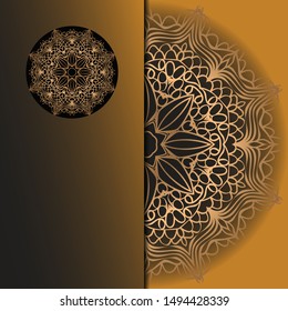 Vector Mandala template pattern on color background for card, poster, flyer, invitation etc.