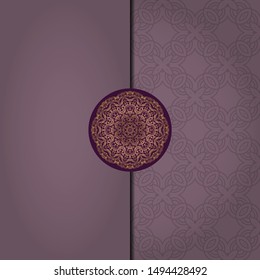 Vector Mandala template pattern on color background for card, poster, flyer, invitation etc.