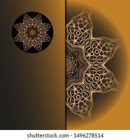 Vector Mandala template pattern on color background for card, poster, flyer, invitation etc.