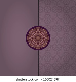 Vector Mandala template pattern on color background for card, poster, flyer, invitation etc.