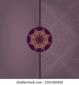 Vector Mandala template pattern on color background for card, poster, flyer, invitation etc.