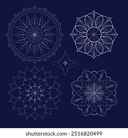 Vector Mandala textil, estampado de caja diseñado.