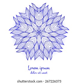 Vector mandala. Vintage card with lace ornament and place for text. Vector illustration for your design.