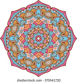 Vector mandala. Vintage decorative elements. Hand drawn background. Islam, Arabic, Indian, ottoman motifs.