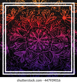 Vector Mandala. Vintage decorative elements. Hand drawn background. Arabic, Indian, turkish, chinese, ottoman motifs.