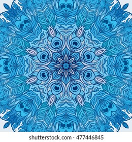 Vector Mandala. Vintage decorative elements. Islam, Arabic, Indian, ottoman motifs.