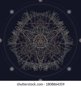 Vector mandalas. Ornamento oriental. Decoración de estilo oriental.