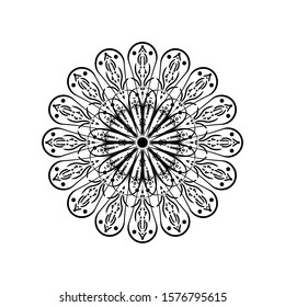 Vector Mandalas flower design for coloring book