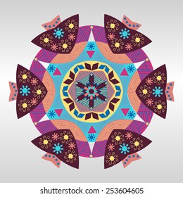 vector mandalas round ornament pattern vintage decorative elements hand-drawn background