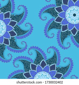 vector mandali blue floristry mandali background 