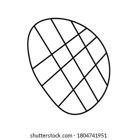 Vector mango with a black line.Simple food and cooking illustration in doodle style on a white isolated background hand drawn.Design for social networks,web,advertising,banners,menus,recipes.