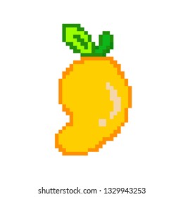 vector mango concept in pixel art