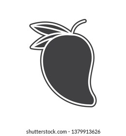 Vector mango icon. Element of Fruits and vegatables for mobile concept and web apps icon. Glyph, flat icon for website design and development, app development
