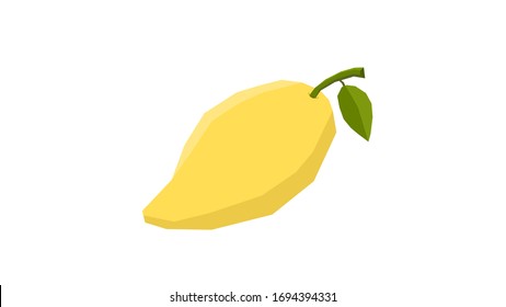 Mango vectorial, mango ícono, mango amarillo, dieta sana, puede ser completamente resuelto