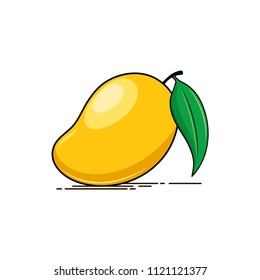 vector mango illustration on white background