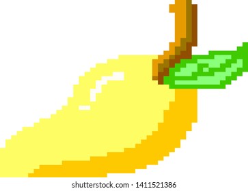 vector mango illustration in pixel graphic art