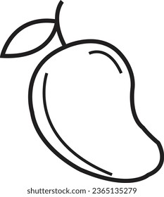 Vector Mango Outline Icon Design
