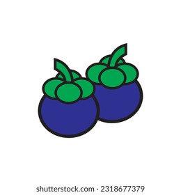 Vector mangosteen icon logo vector design template