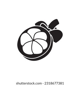 Vector mangosteen icon logo vector design template
