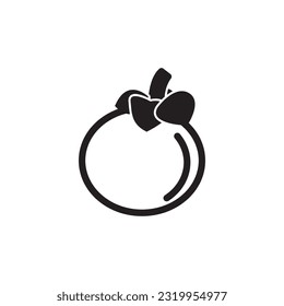Plantilla de diseño vectorial del logotipo del icono del mangostino vectorial