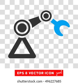 Vector Manipulator EPS vector icon. Illustration style is flat iconic bicolor blue and gray symbol on a transparent background.