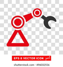 Vector Manipulator EPS vector pictogram. Illustration style is flat iconic bicolor gray and intensive red symbol on a transparent background.