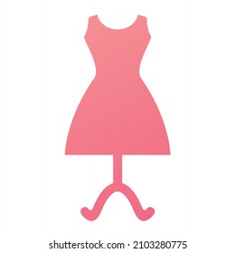 Vector Mannequin Glyph Gradient Icon Design

