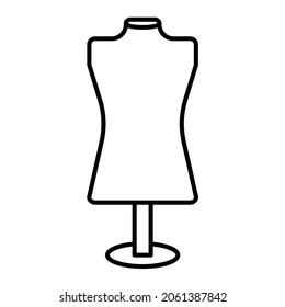 Diseño del icono de contorno del maniquí del vector
