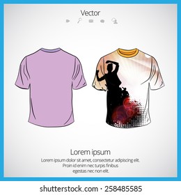 Vector. Man's t-shirt design 