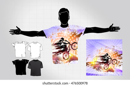 Vector. Man's t-shirt design