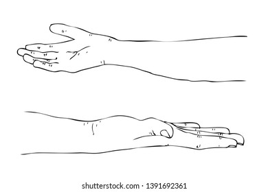 Hand receiving something Stock Illustrations, Images & Vectors ...