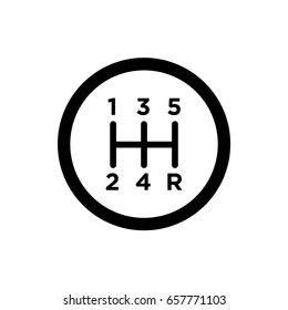 Vector manual gearshift icon