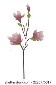 Vector of many flower on one tree 