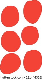 vector of many red circles on a white background.