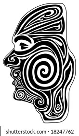 Vector of a Maori Moko (Tattoo)