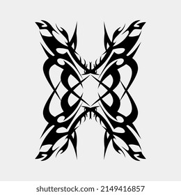 vector maori tattoo sharp, scary, scary, ethnic, tribal, line, fantasy, decoration