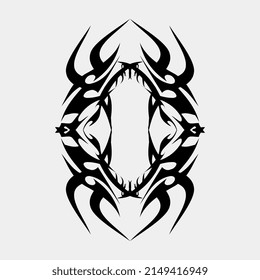 vector maori tattoo sharp, scary, scary, ethnic, tribal, line, fantasy, decoration