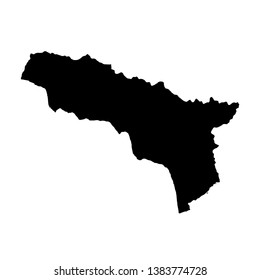 Vector map Abkhazian. Isolated vector Illustration. Black on White background. EPS 10 Illustration.
