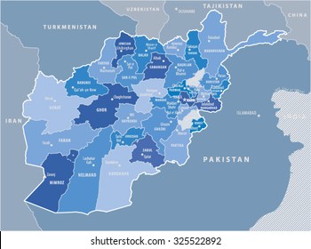 Vector Map Afghanistan Stock Vector (Royalty Free) 325522892 | Shutterstock