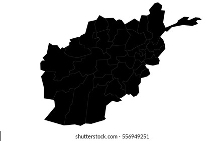 vector map - Afghanistan country on white background.