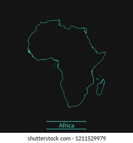 vector map of Africa