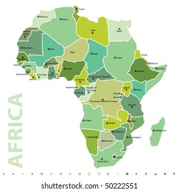 vector map of africa