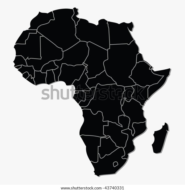 Vector Map Africa Stock Vector Royalty Free 43740331 Shutterstock 5750