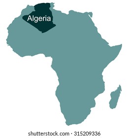 vector map of africa, Algeria